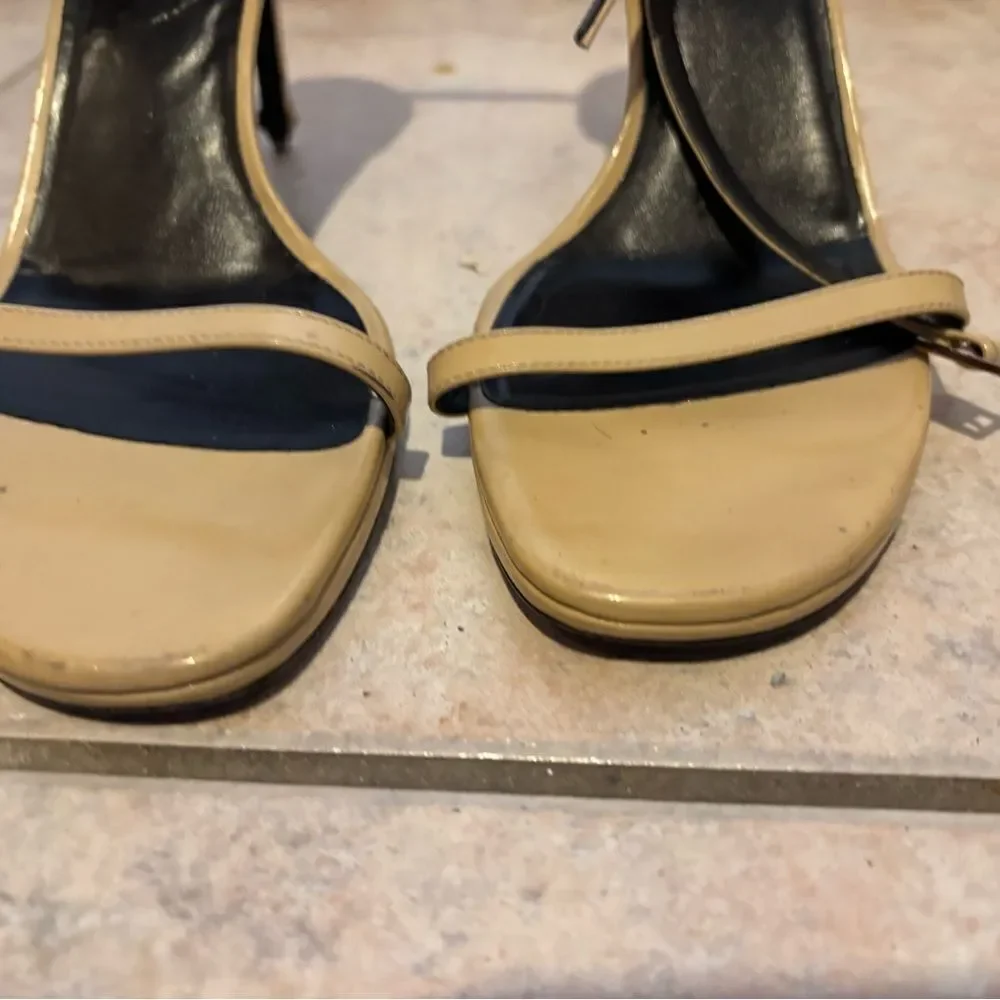St laurent ajane 110 ankle strap heels ysl Jeffrey Atlanta shoes open toe sandal - Picture 2 of 8